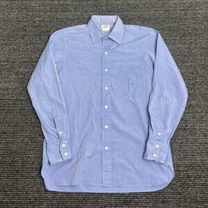 Budd Shirtmakers Piccadilly London Shirt Men Medium Blue L/s Bespoke Size M 15.5